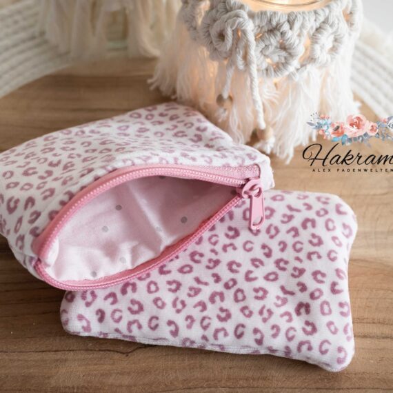 kleine Tasche aus Nickistoff - rosa